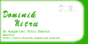 dominik mitru business card